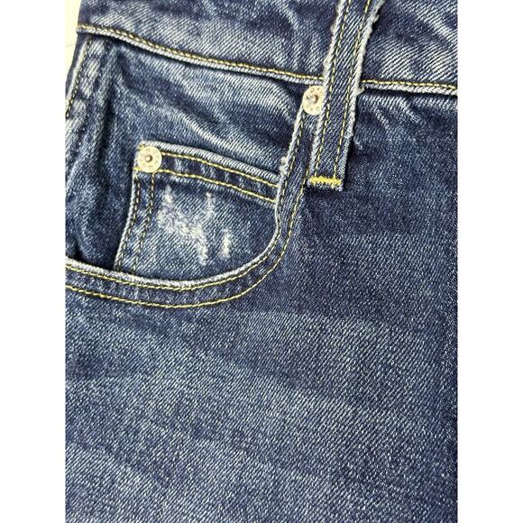 NWT AMO Darlin Jeans 26 High Rise Slim Fit Cuffed Leg Button Fly Sweetheart Wash - Picture 10 of 12